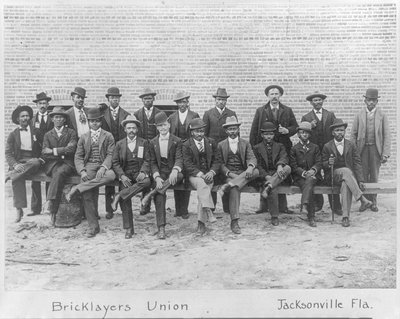 Group Portrait of African American Bricklayers Union, Jacksonville, Florida, c.1899 by American Photographer